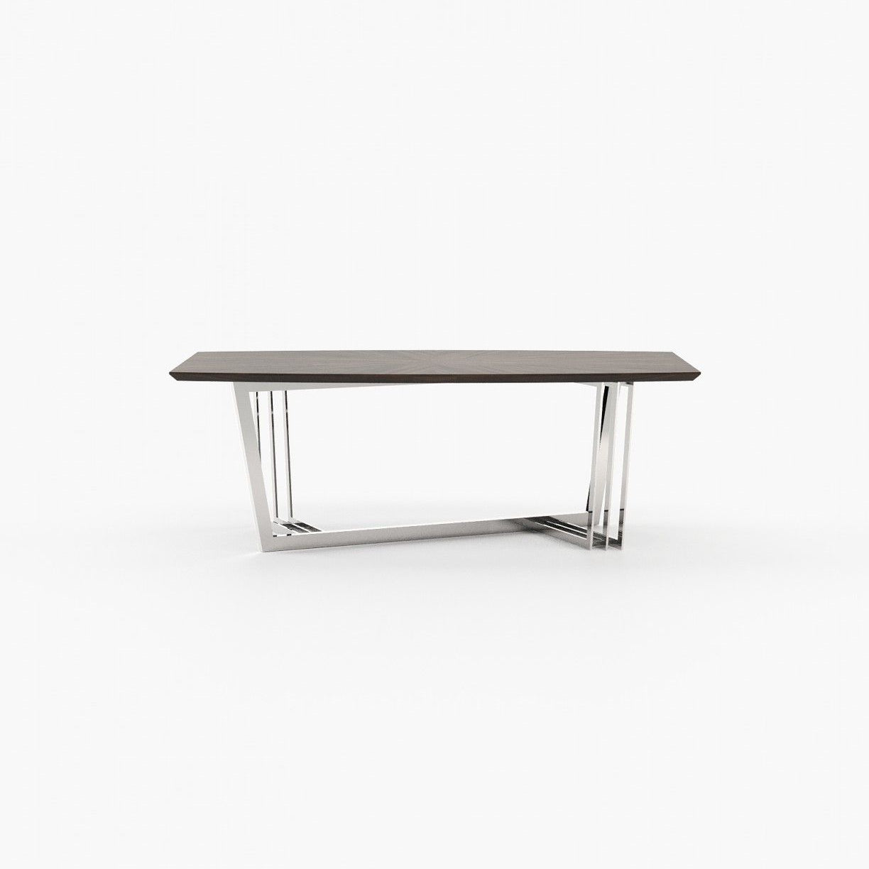 Laskasas D'ARC Dining & Bar Table Smoked Eucalyptus Veneer Matte - Araco Interiors
