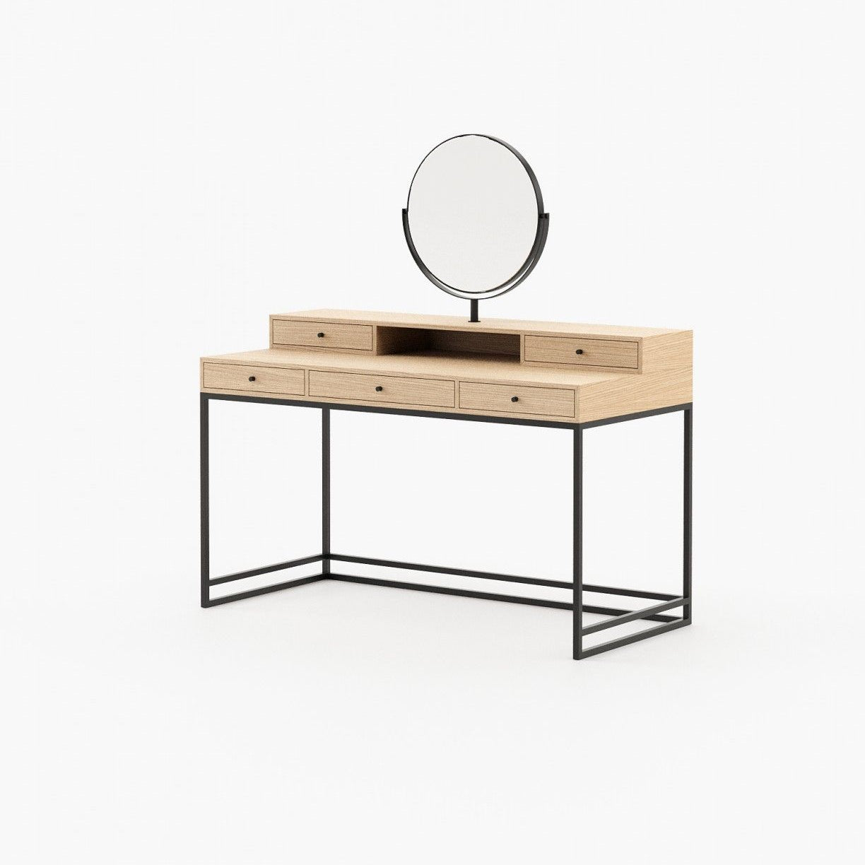 Laskasas D'ARC Dressing Table Oak Veneer Matte - Araco Interiors