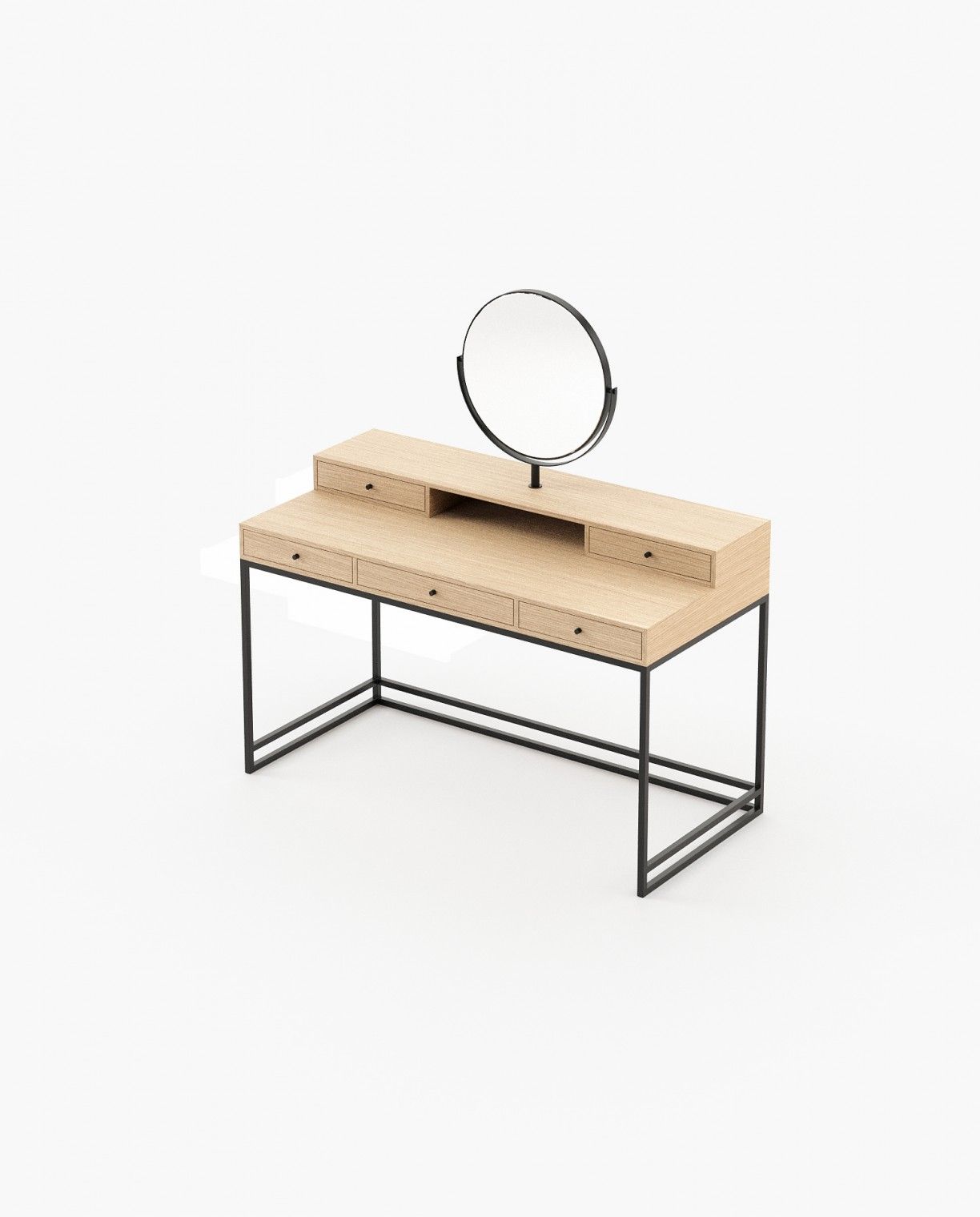 Laskasas D'ARC Dressing Table Oak Veneer Matte - Araco Interiors