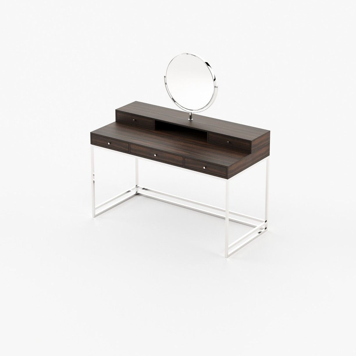 Laskasas D'ARC Dressing Table Smoked Eucalyptus Veneer Matte - Araco Interiors