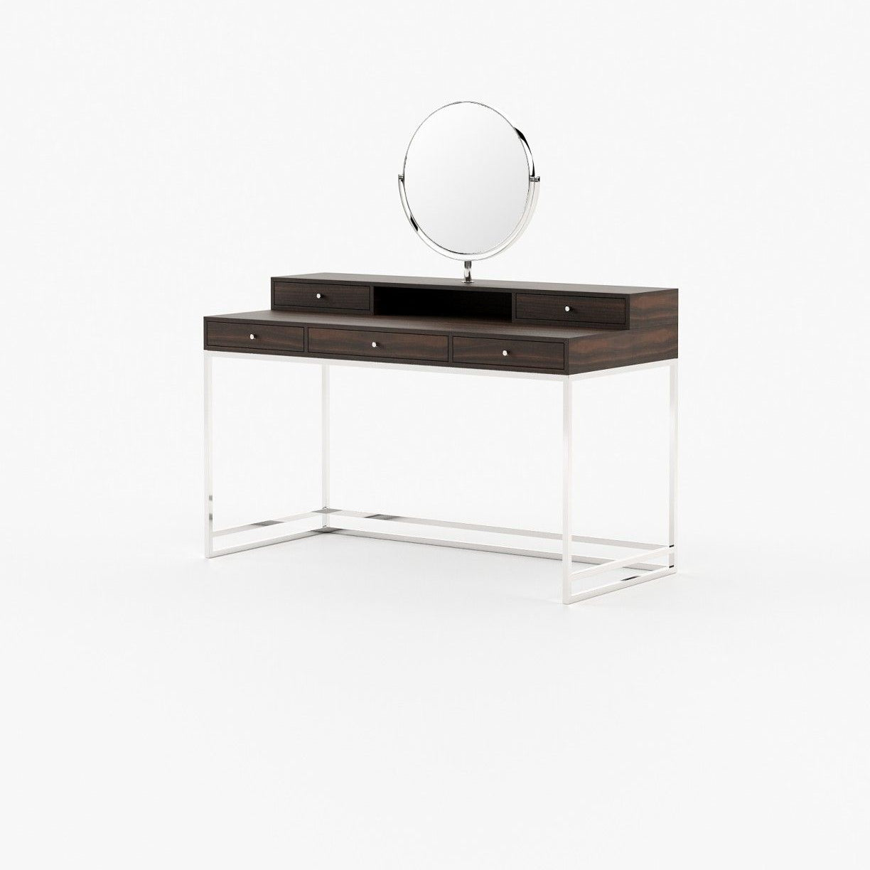 Laskasas D'ARC Dressing Table Smoked Eucalyptus Veneer Matte - Araco Interiors