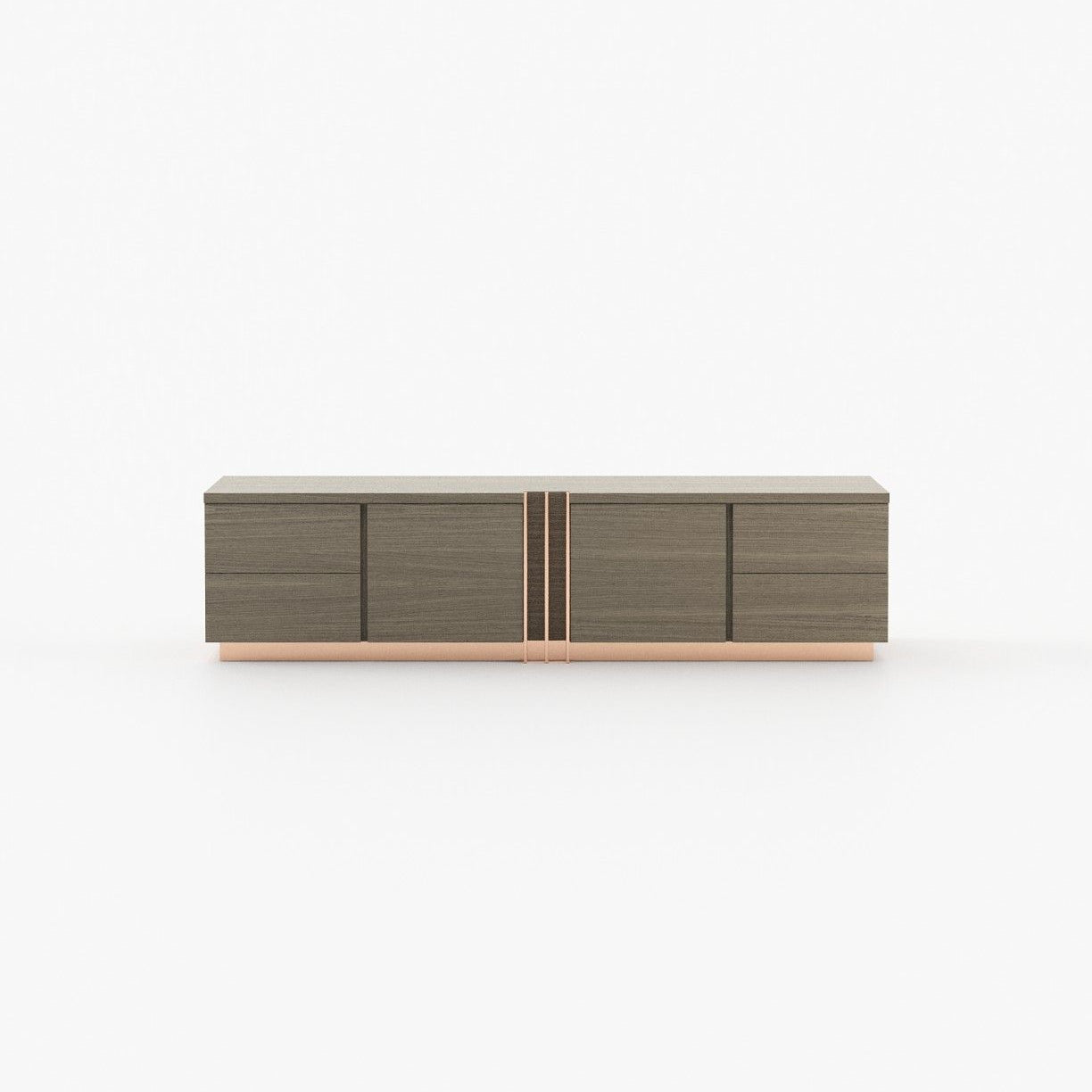 Laskasas D'ARC Media Unit Aged Oak Veneer Matte - Araco Interiors