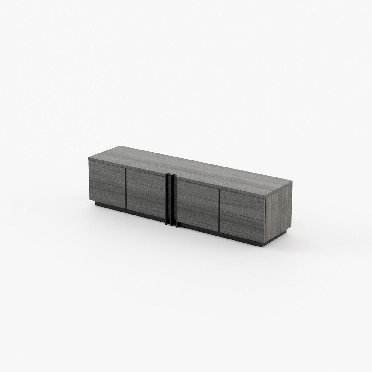 Laskasas D'ARC Media Unit Grey Eucalyptus Veneer Matte - Araco Interiors