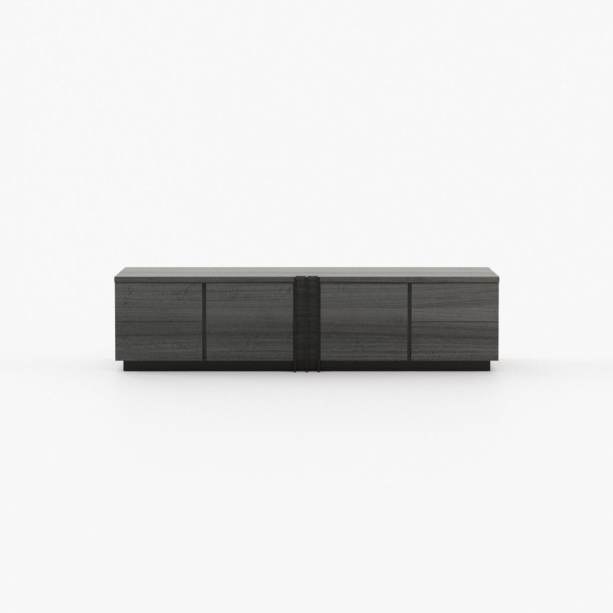 Laskasas D'ARC Media Unit Grey Eucalyptus Veneer Matte - Araco Interiors