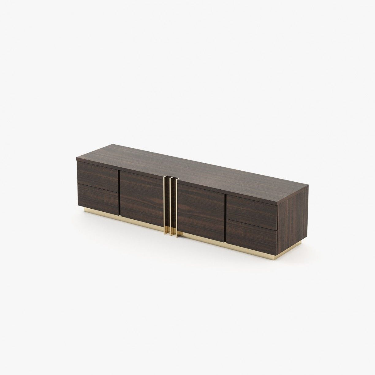 Laskasas D'ARC Media Unit Smoked Eucalyptus Veneer Matte - Araco Interiors