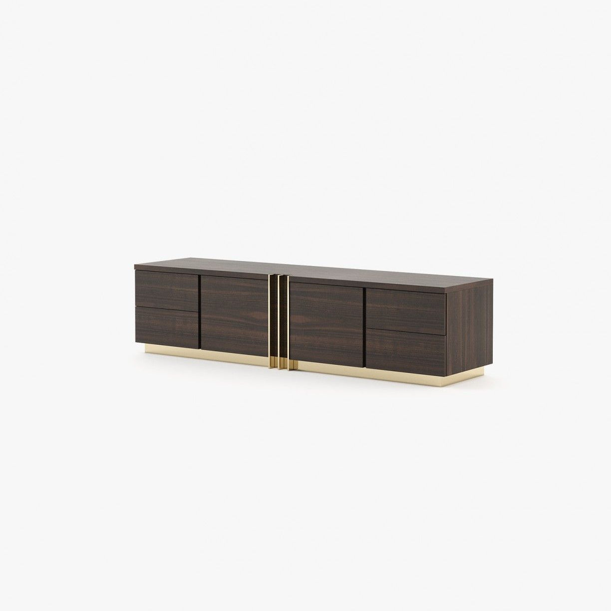 Laskasas D'ARC Media Unit Smoked Eucalyptus Veneer Matte - Araco Interiors