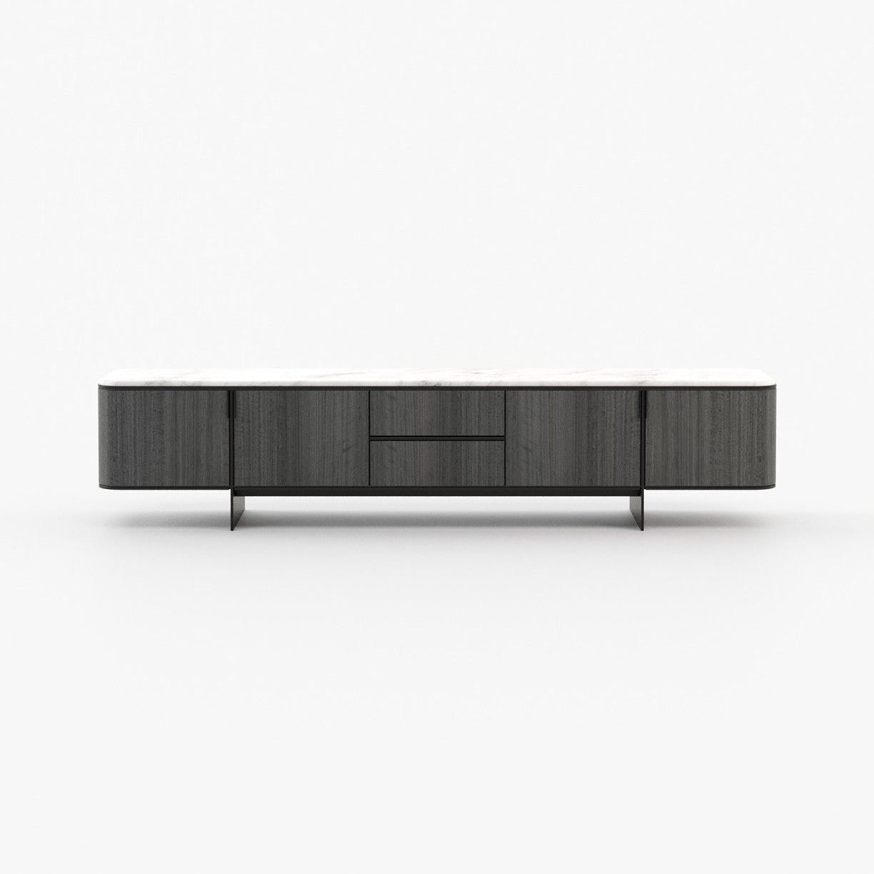 Laskasas DEAN Media Unit Grey Eucalyptus Veneer Matte - Araco Interiors