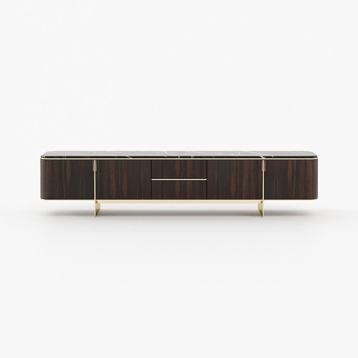 Laskasas DEAN Media Unit Smoked Eucalyptus Veneer Matte - Araco Interiors