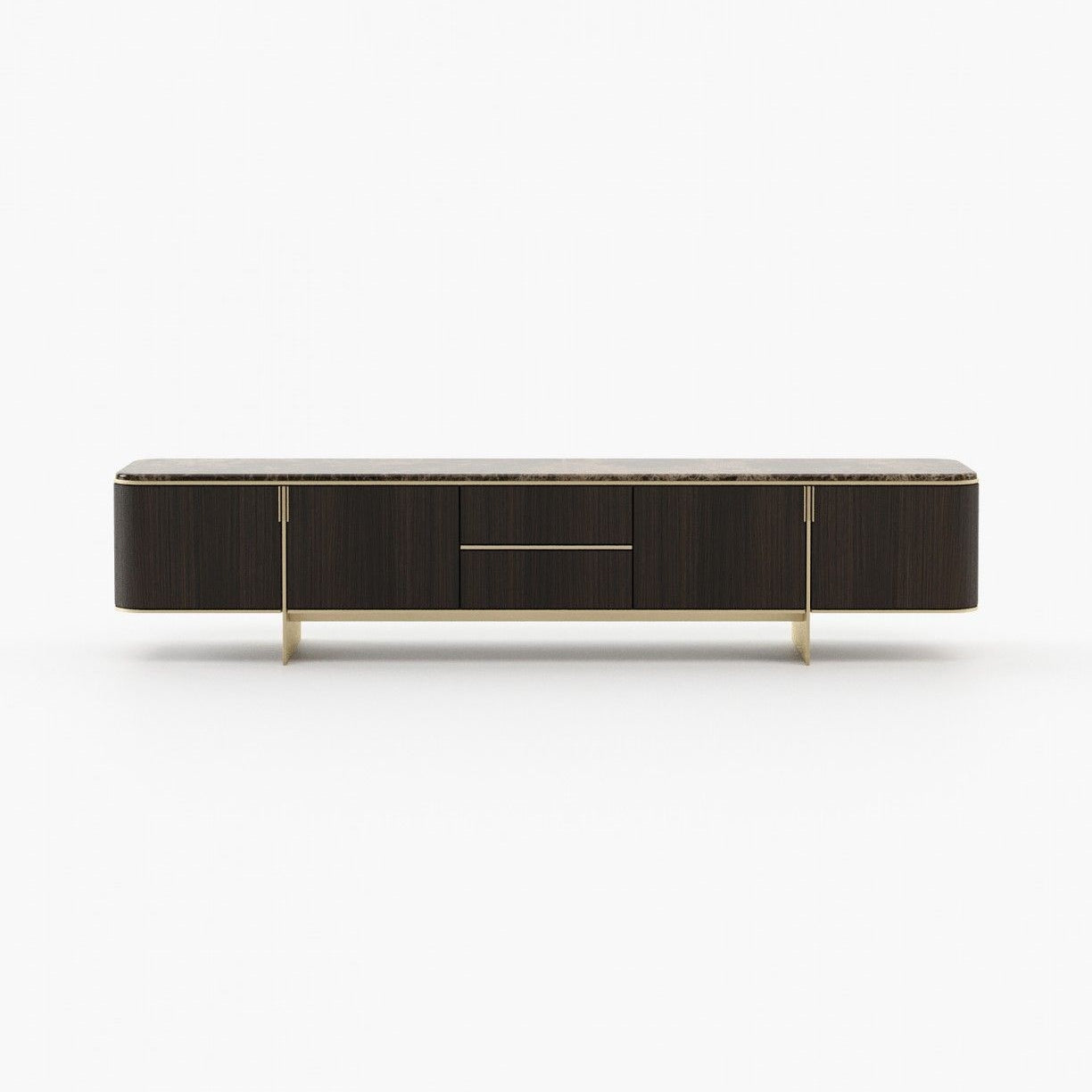 Laskasas DEAN Media Unit Smoked Oak Veneer Matte - Araco Interiors