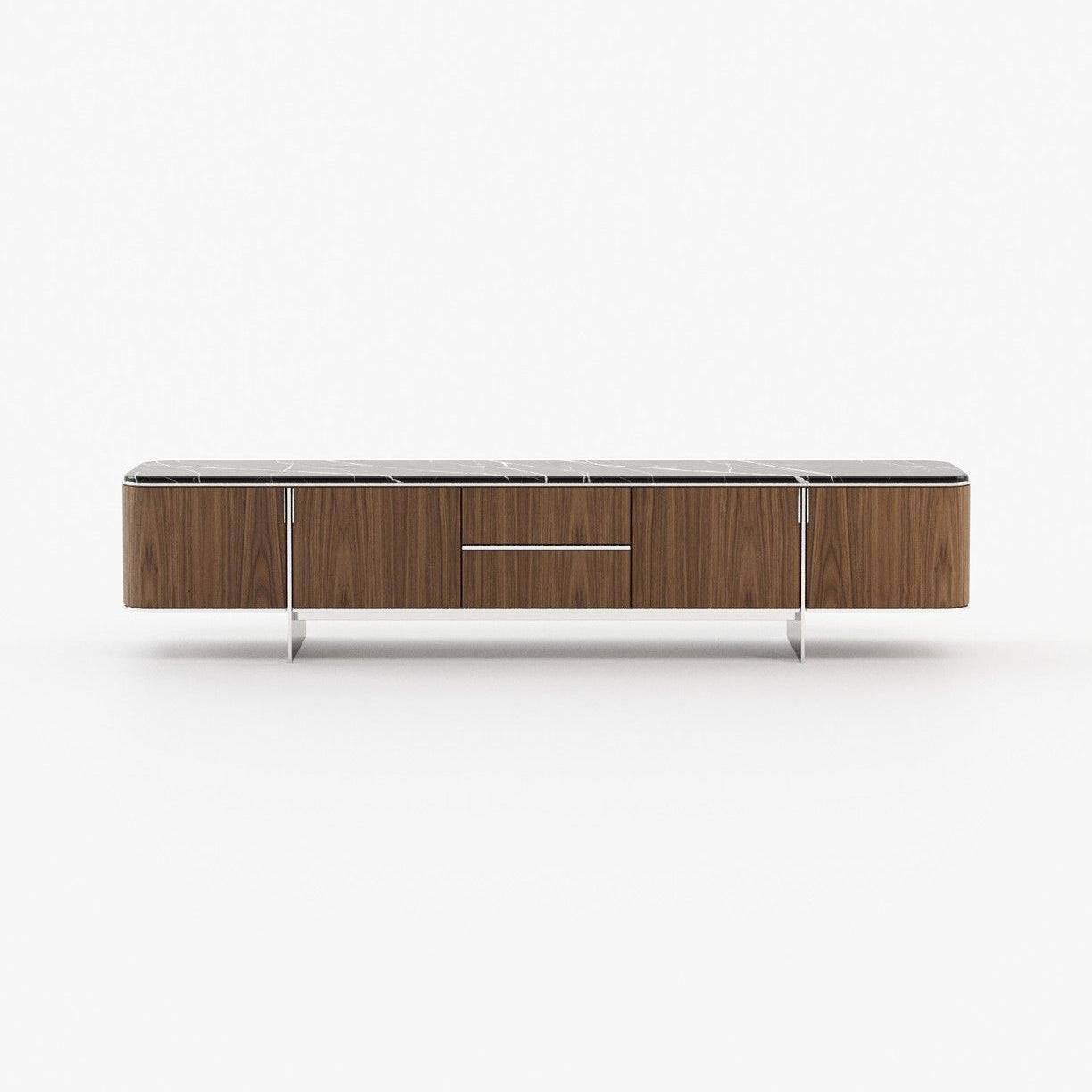 Laskasas DEAN Media Unit Walnut Veneer Matte - Araco Interiors