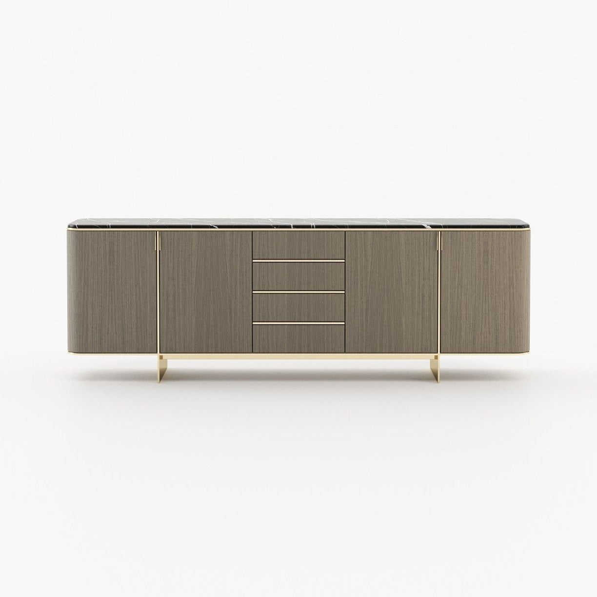 Laskasas DEAN Sideboard Aged Oak Veneer Matte - Araco Interiors