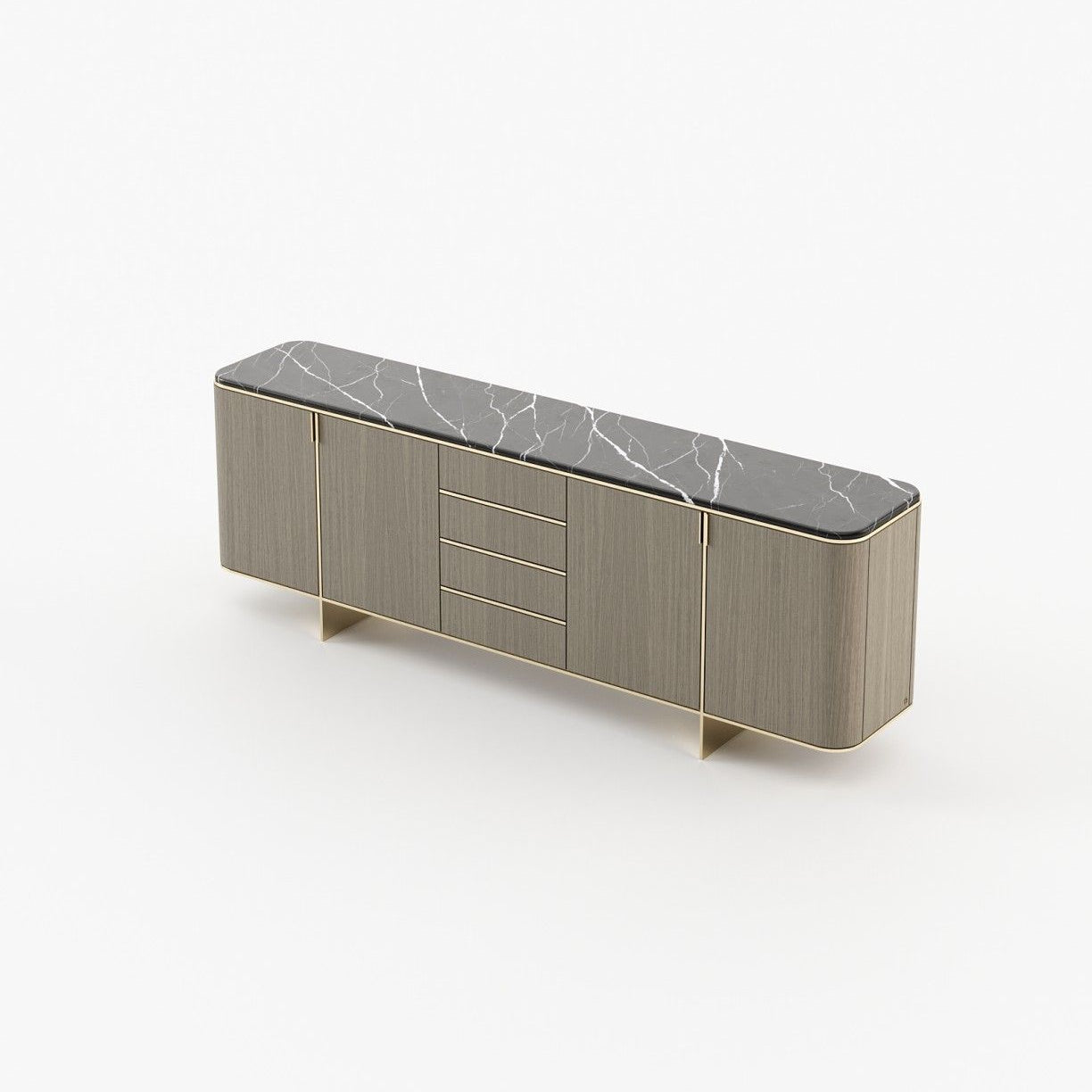 Laskasas DEAN Sideboard Aged Oak Veneer Matte - Araco Interiors