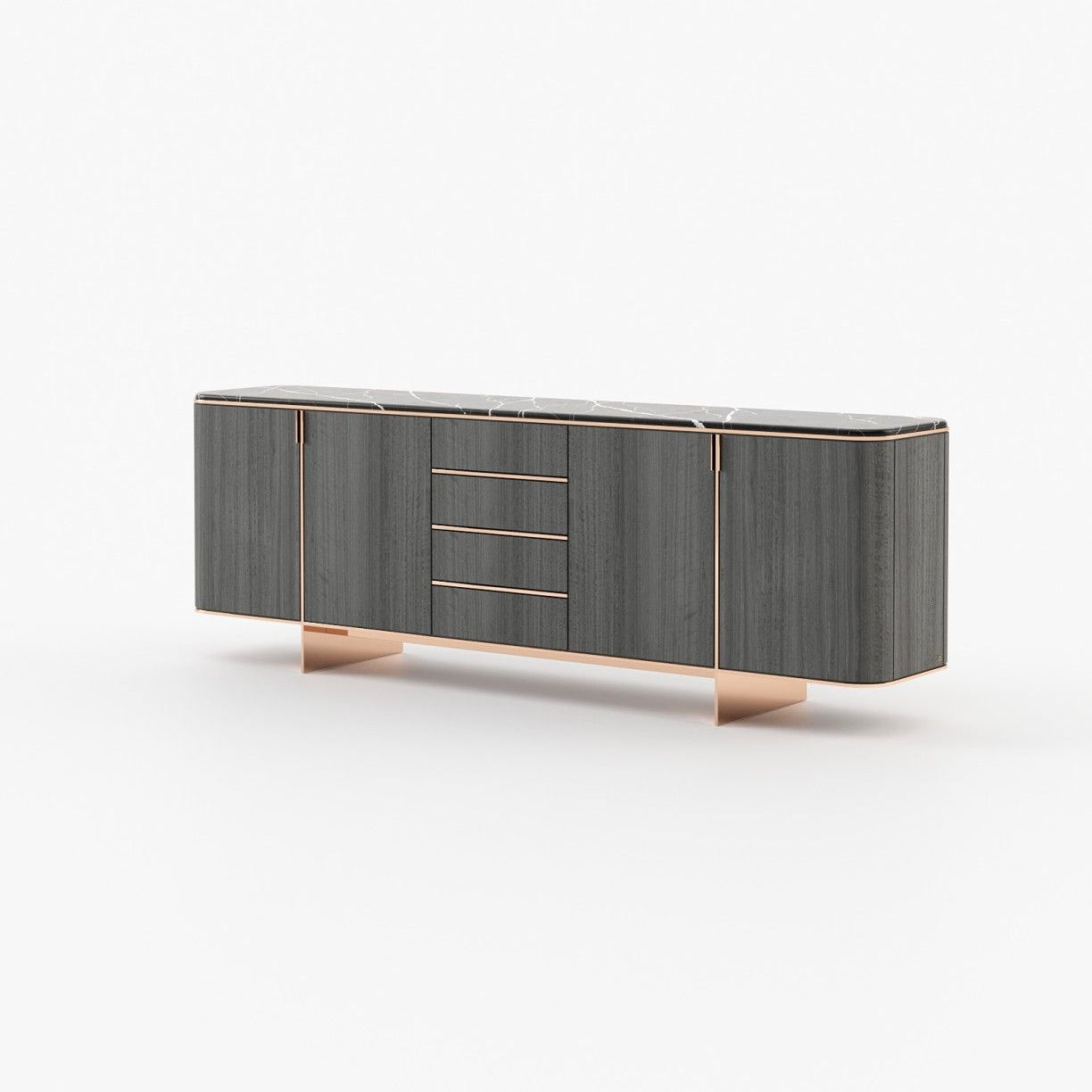 Laskasas DEAN Sideboard Grey Eucalyptus Veneer Matte - Araco Interiors