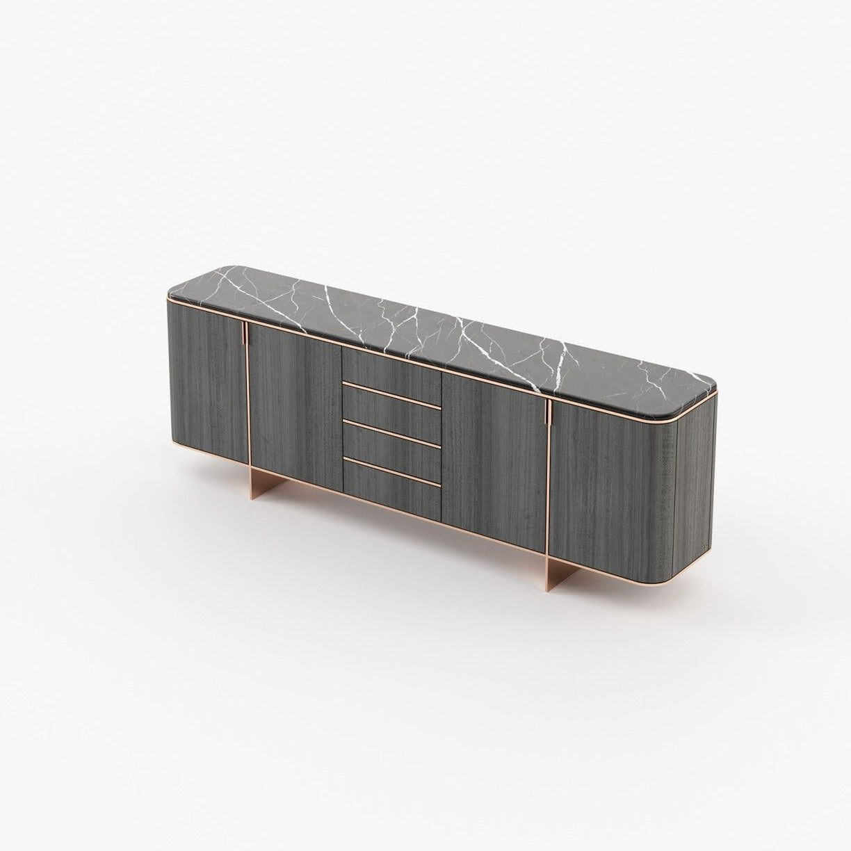 Laskasas DEAN Sideboard Grey Eucalyptus Veneer Matte - Araco Interiors