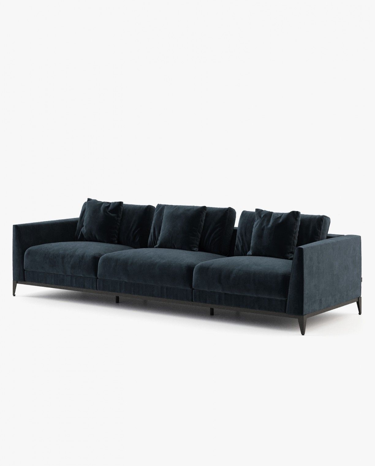 Laskasas DECKER right corner module Sofa Vienna Deep Blue - Araco Interiors