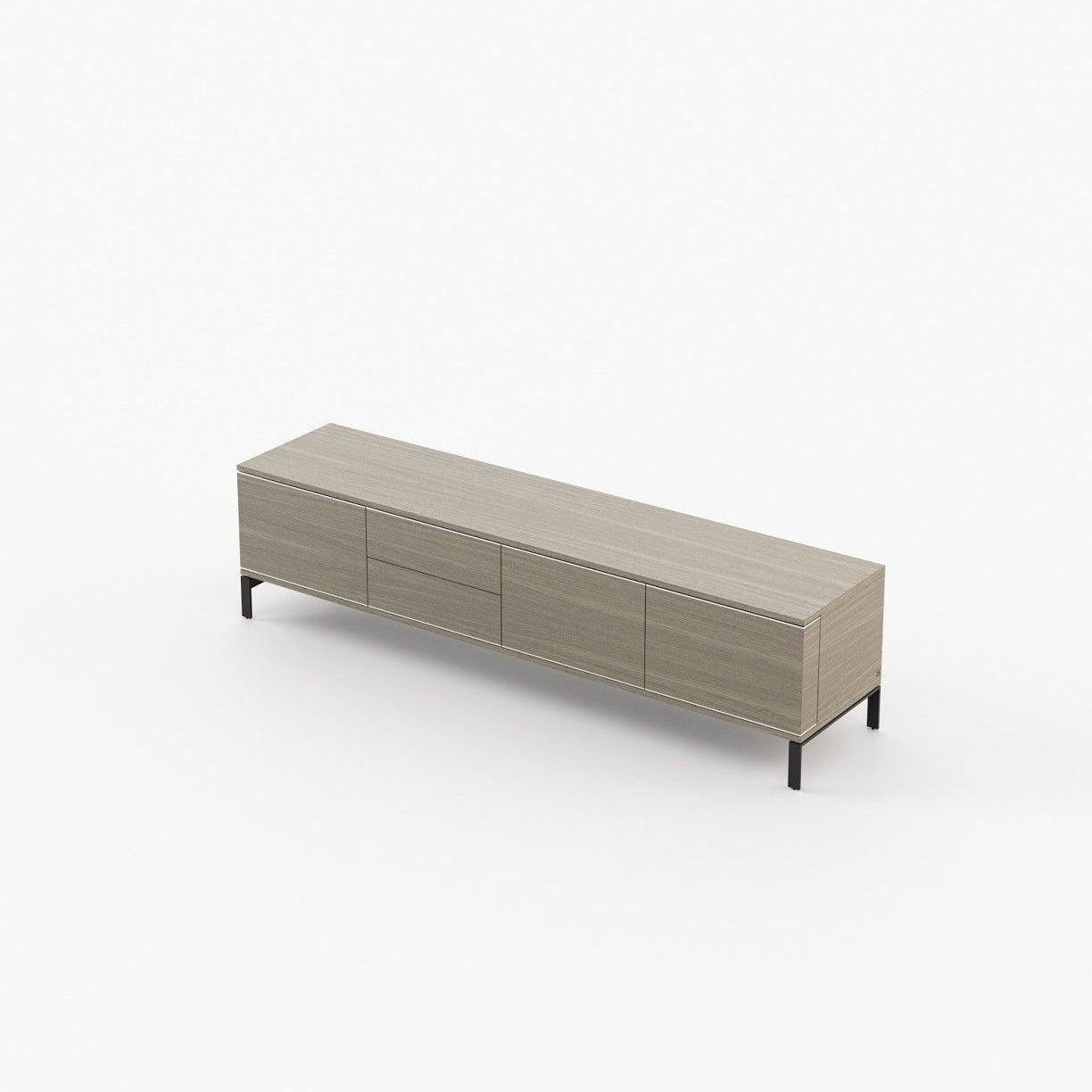Laskasas DENER Media Unit Aged Oak Veneer Matte - Araco Interiors