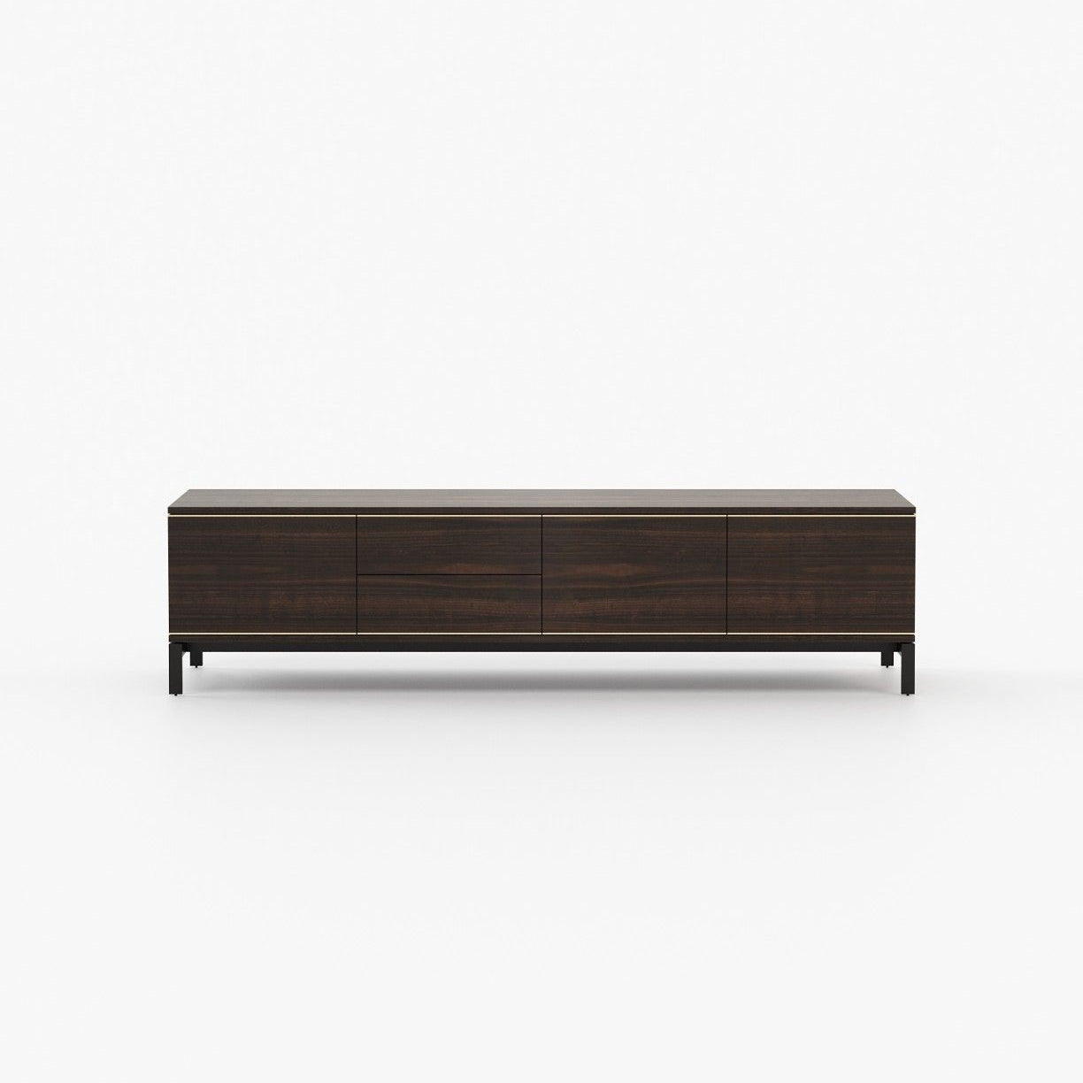 Laskasas DENER Media Unit Smoked Eucalyptus Veneer Matte - Araco Interiors