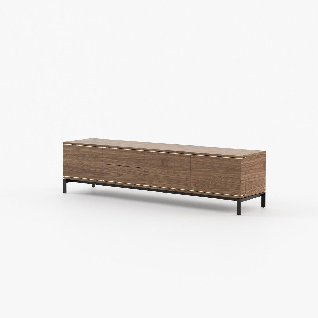 Laskasas DENER Media Unit Walnut Veneer Matte - Araco Interiors