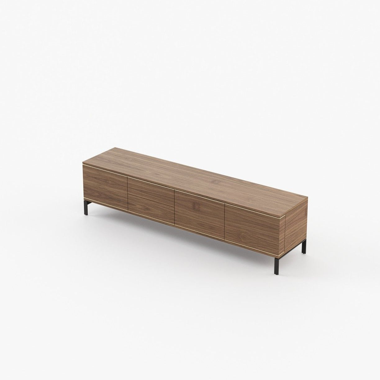 Laskasas DENER Media Unit Walnut Veneer Matte - Araco Interiors