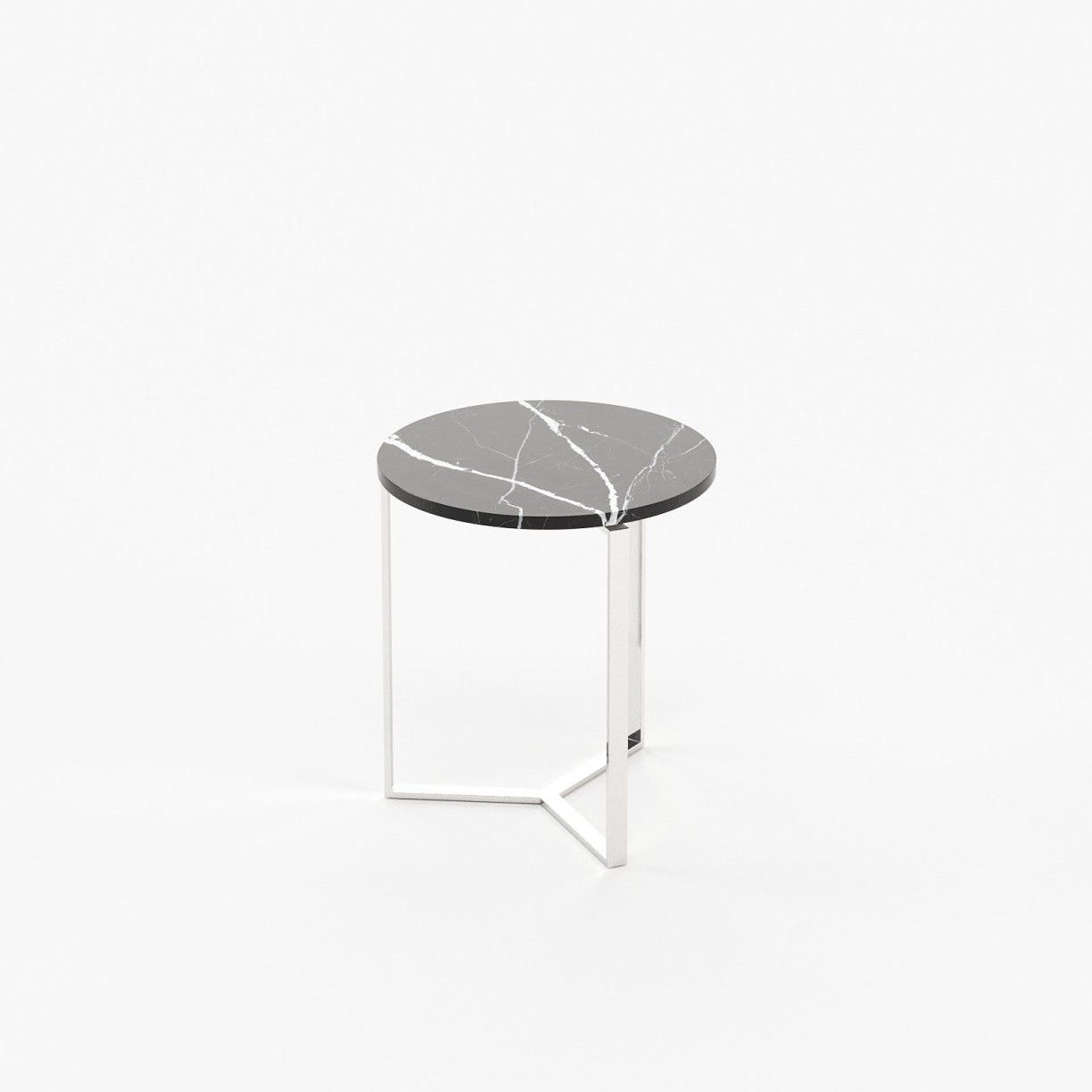Laskasas DILI Nest & Side Table Nero Marquina Polished Marble - Araco Interiors