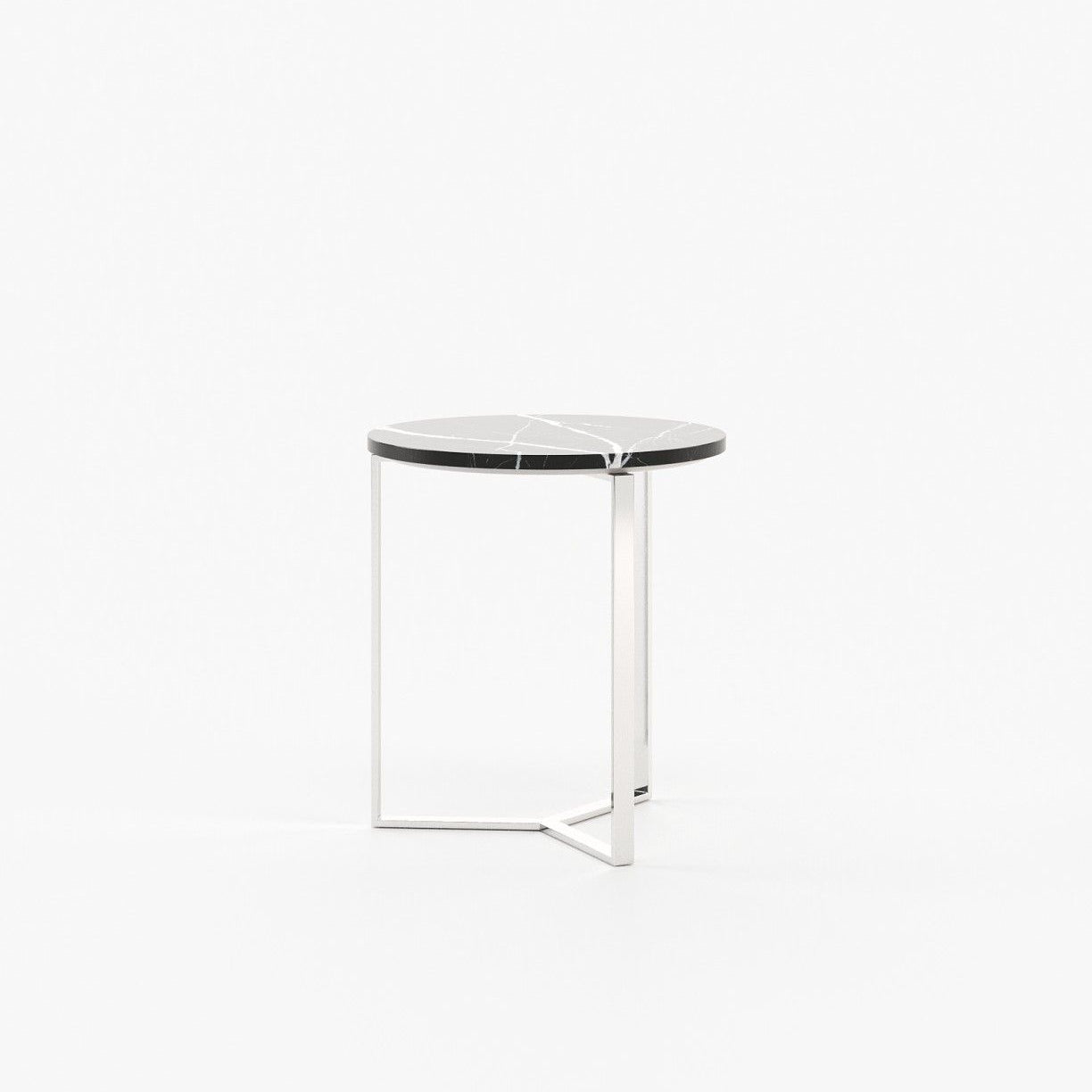 Laskasas DILI Nest & Side Table Nero Marquina Polished Marble - Araco Interiors