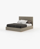 Laskasas DUANE Bed & Headboard Aged Oak Veneer Matte - Araco Interiors