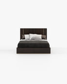 Laskasas DUANE Bed & Headboard Smoked Eucalyptus Veneer Matte - Araco Interiors