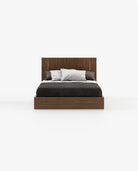 Laskasas DUANE Bed & Headboard Walnut Veneer Matte - Araco Interiors