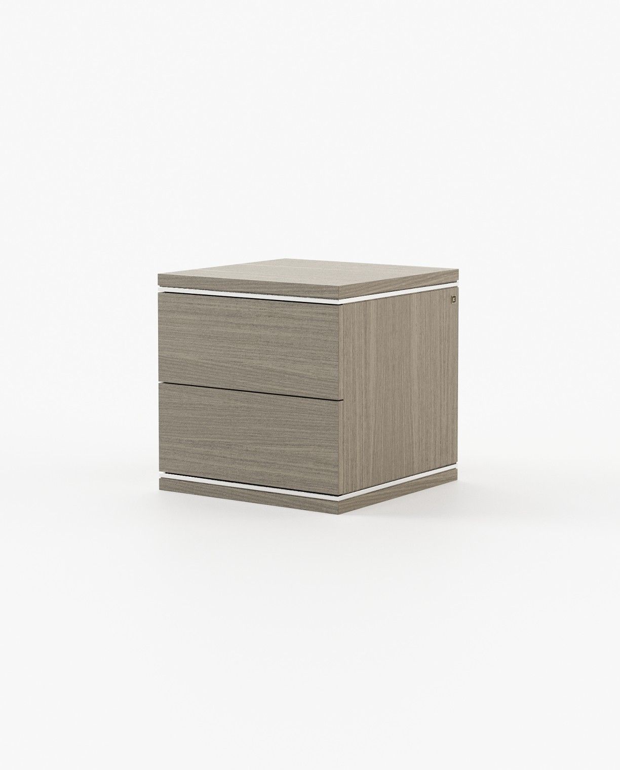 Laskasas DUANE Bedside Cabinet & Table Aged Oak Veneer Matte - Araco Interiors
