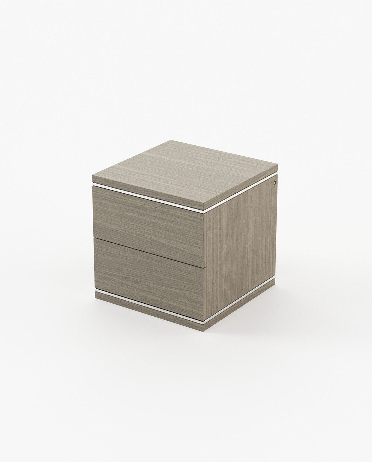 Laskasas DUANE Bedside Cabinet & Table Aged Oak Veneer Matte - Araco Interiors
