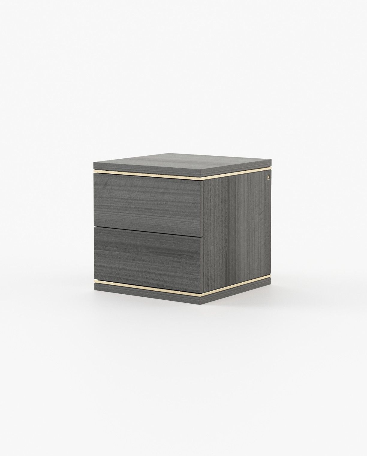 Laskasas DUANE Bedside Cabinet & Table Grey Eucalyptus Veneer Matte - Araco Interiors