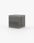 Laskasas DUANE Bedside Cabinet & Table Grey Eucalyptus Veneer Matte - Araco Interiors