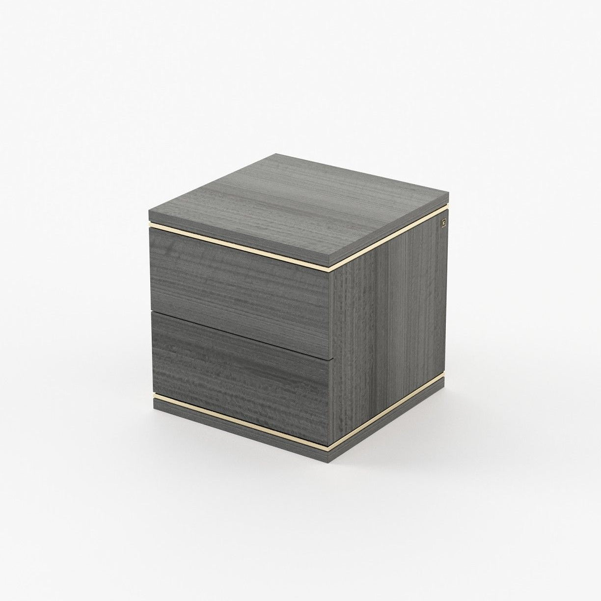 Laskasas DUANE Bedside Cabinet & Table Grey Eucalyptus Veneer Matte - Araco Interiors