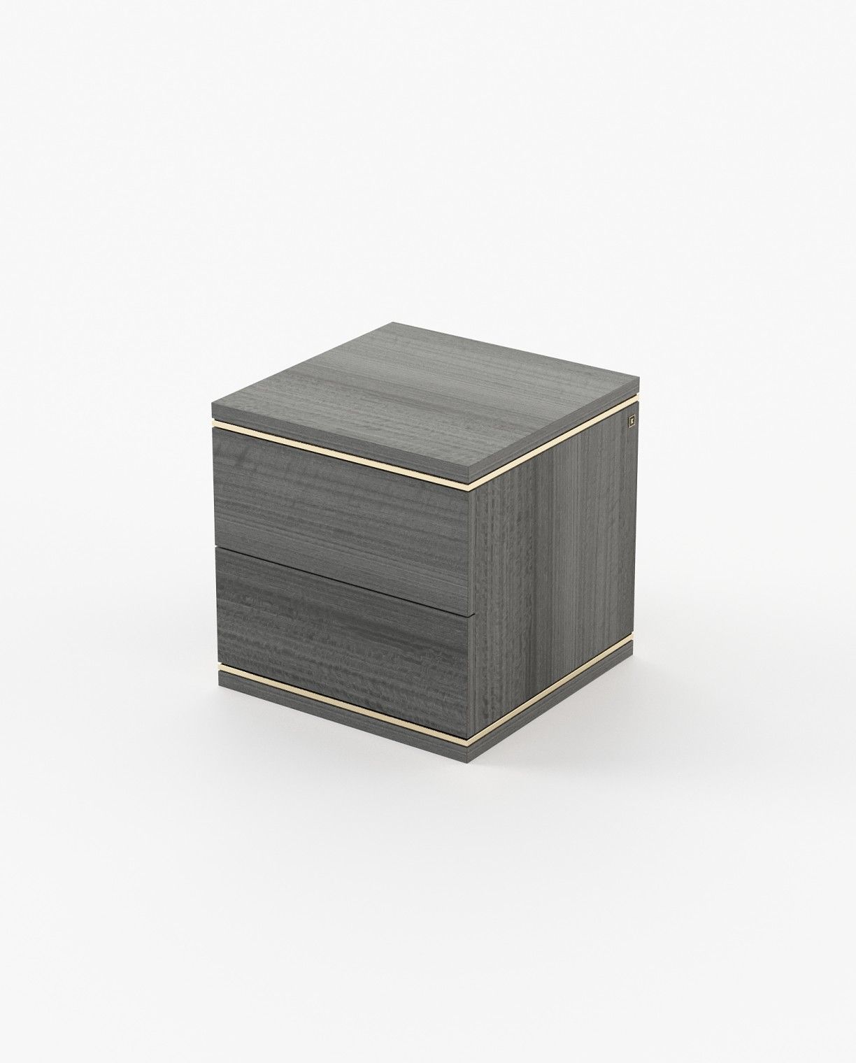 Laskasas DUANE Bedside Cabinet & Table Grey Eucalyptus Veneer Matte - Araco Interiors