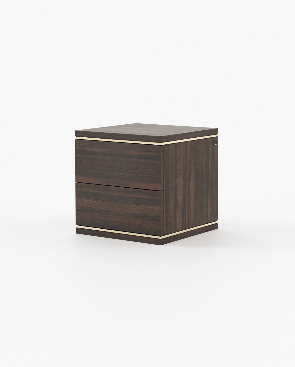 Laskasas DUANE Bedside Cabinet & Table Smoked Eucalyptus Veneer Matte - Araco Interiors