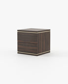Laskasas DUANE Bedside Cabinet & Table Smoked Eucalyptus Veneer Matte - Araco Interiors
