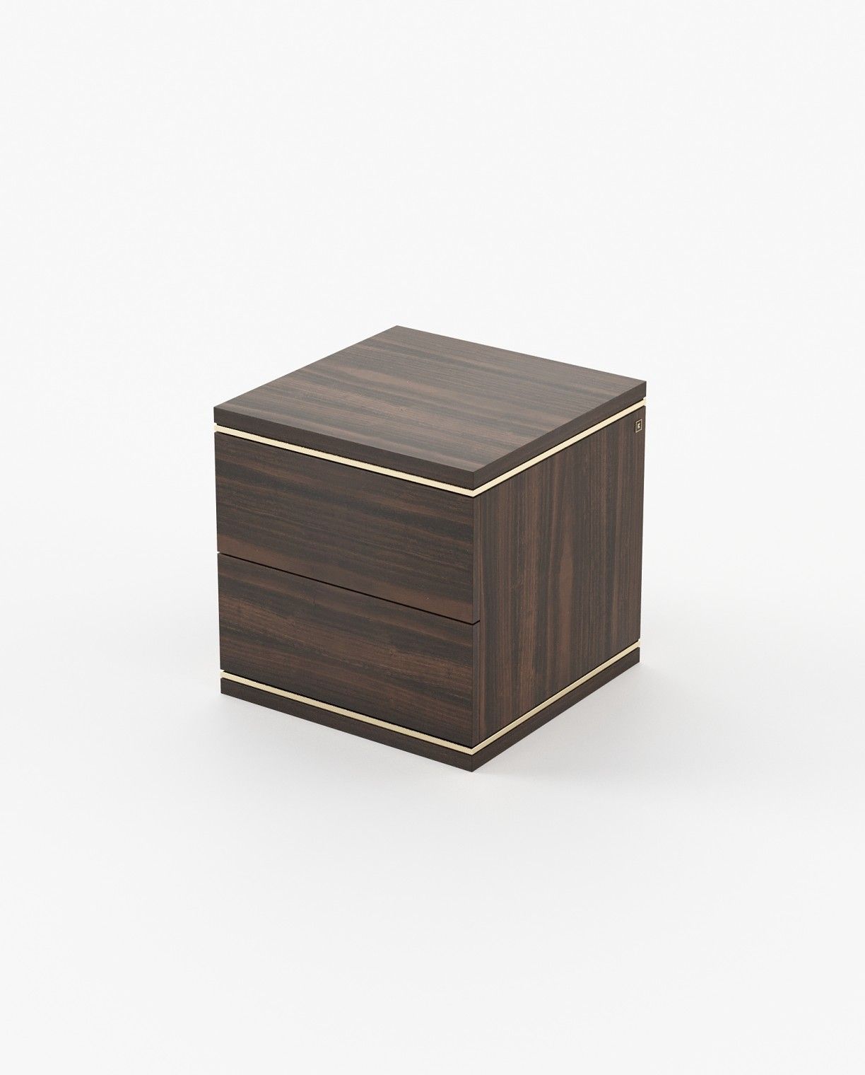 Laskasas DUANE Bedside Cabinet & Table Smoked Eucalyptus Veneer Matte - Araco Interiors