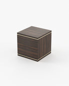 Laskasas DUANE Bedside Cabinet & Table Smoked Eucalyptus Veneer Matte - Araco Interiors