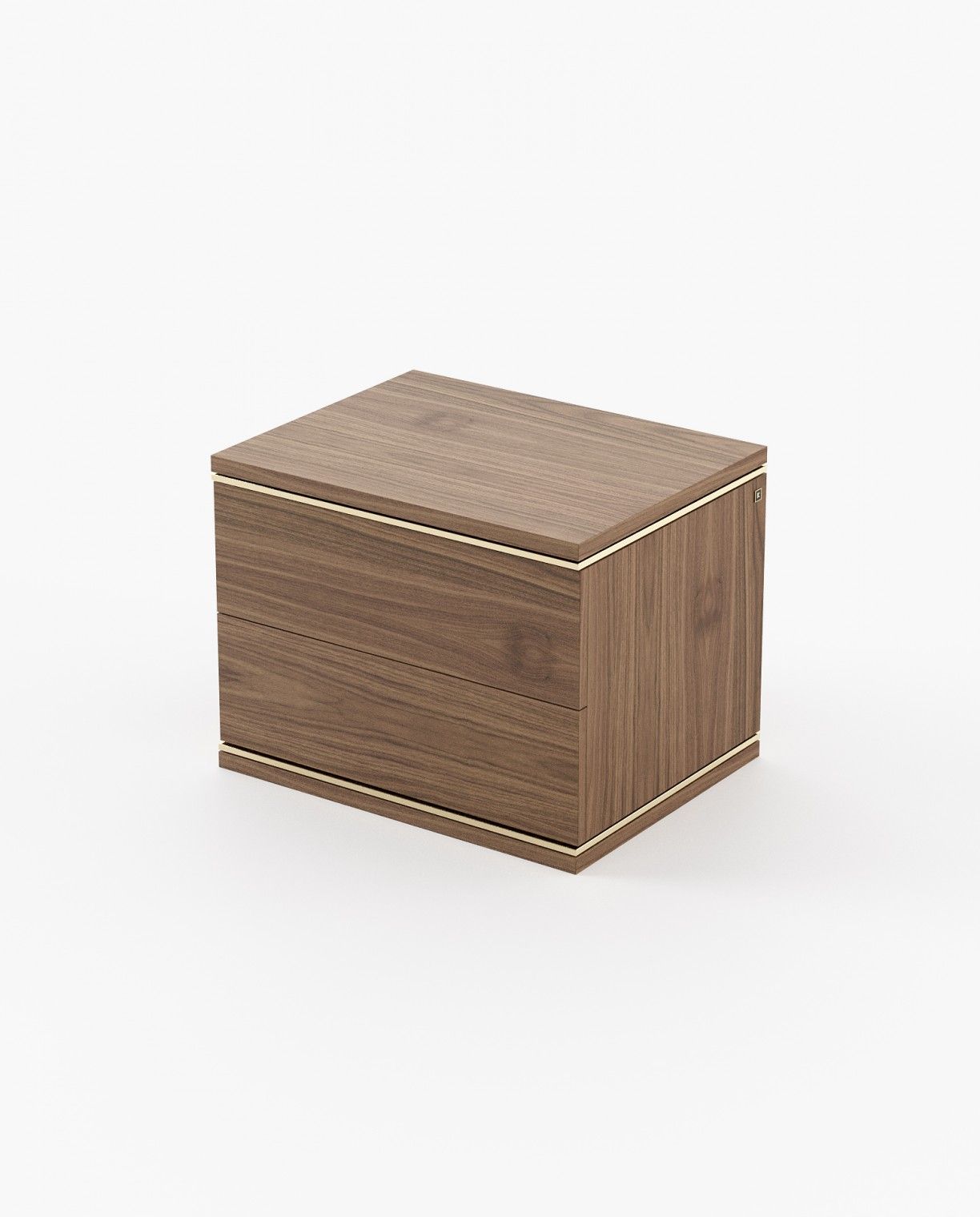 Laskasas DUANE Bedside Cabinet & Table Walnut Veneer Matte - Araco Interiors