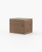Laskasas DUANE Bedside Cabinet & Table Walnut Veneer Matte - Araco Interiors