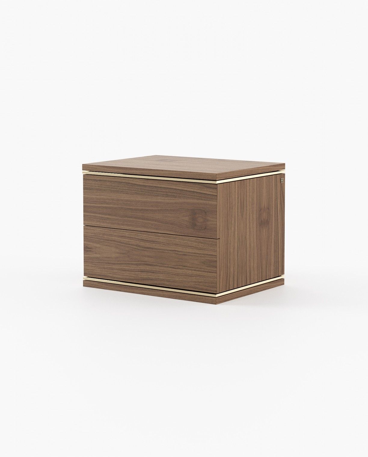 Laskasas DUANE Bedside Cabinet & Table Walnut Veneer Matte - Araco Interiors