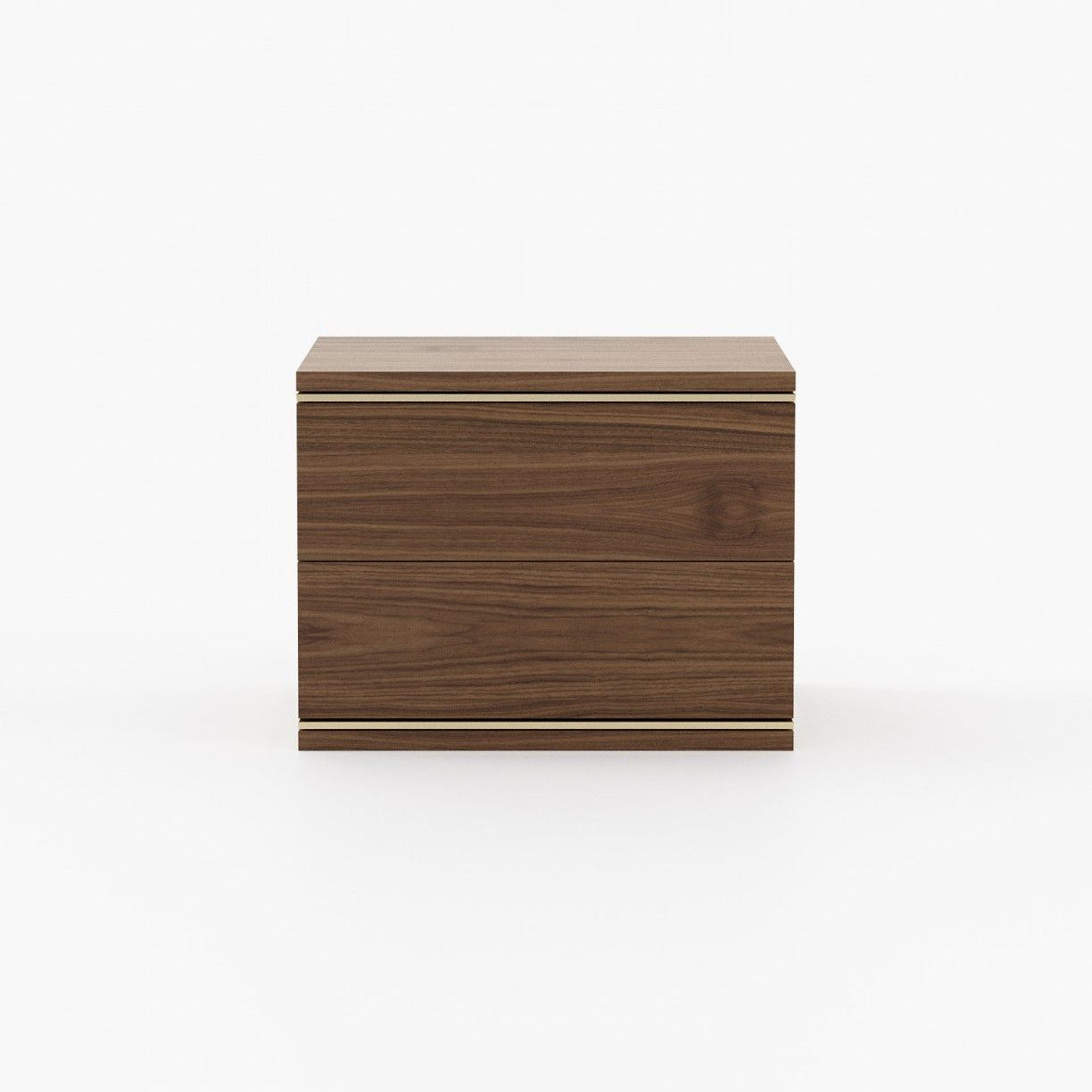 Laskasas DUANE Bedside Cabinet & Table Walnut Veneer Matte - Araco Interiors