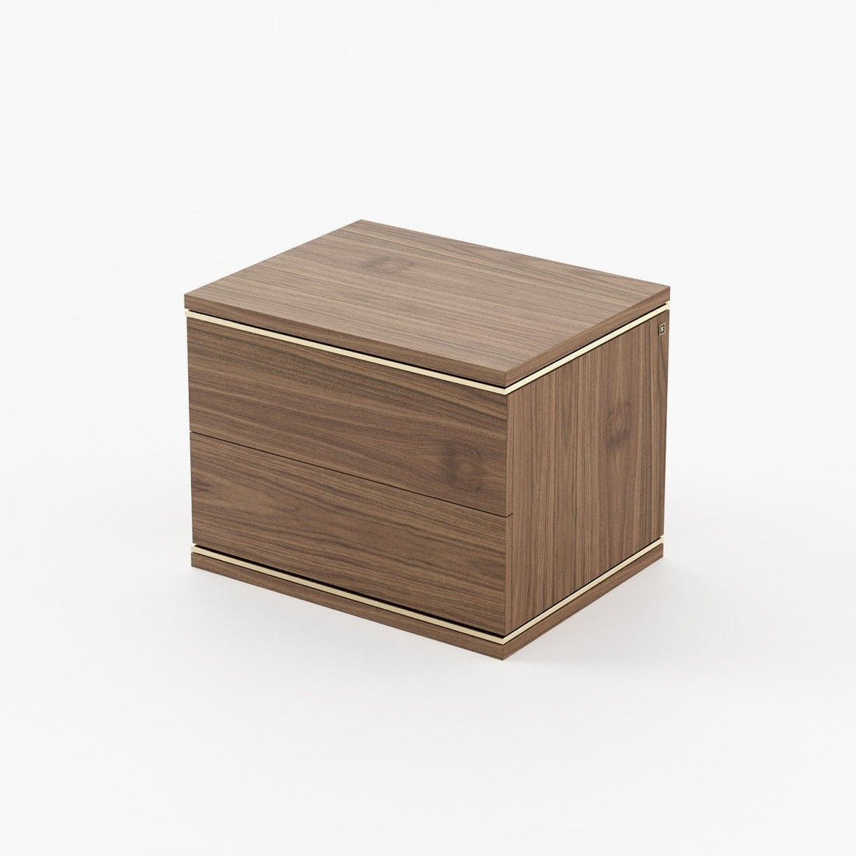 Laskasas DUANE Bedside Cabinet & Table Walnut Veneer Matte - Araco Interiors