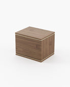 Laskasas DUANE Bedside Cabinet & Table Walnut Veneer Matte - Araco Interiors