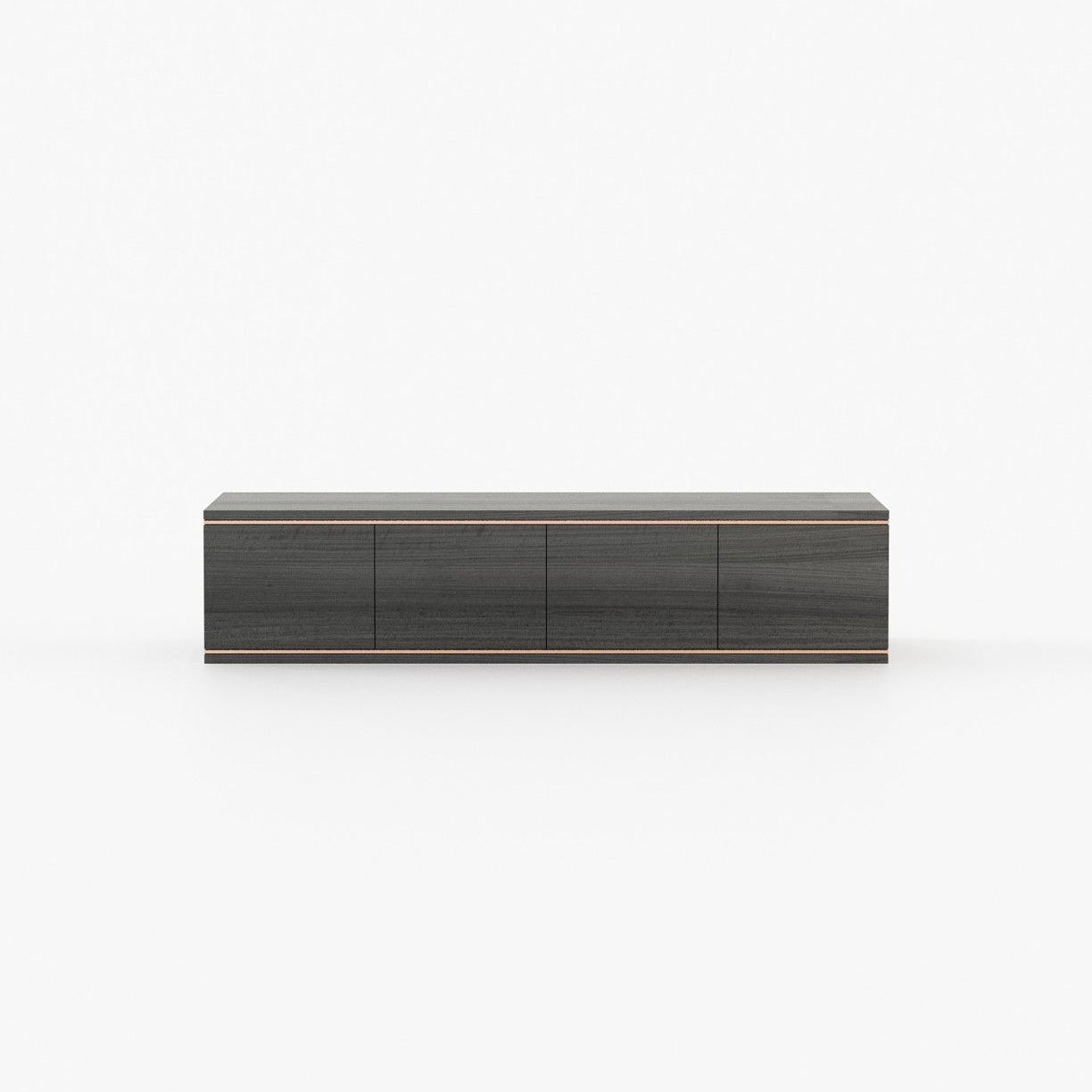 Laskasas DUANE Media Unit Grey Eucalyptus Veneer Matte - Araco Interiors