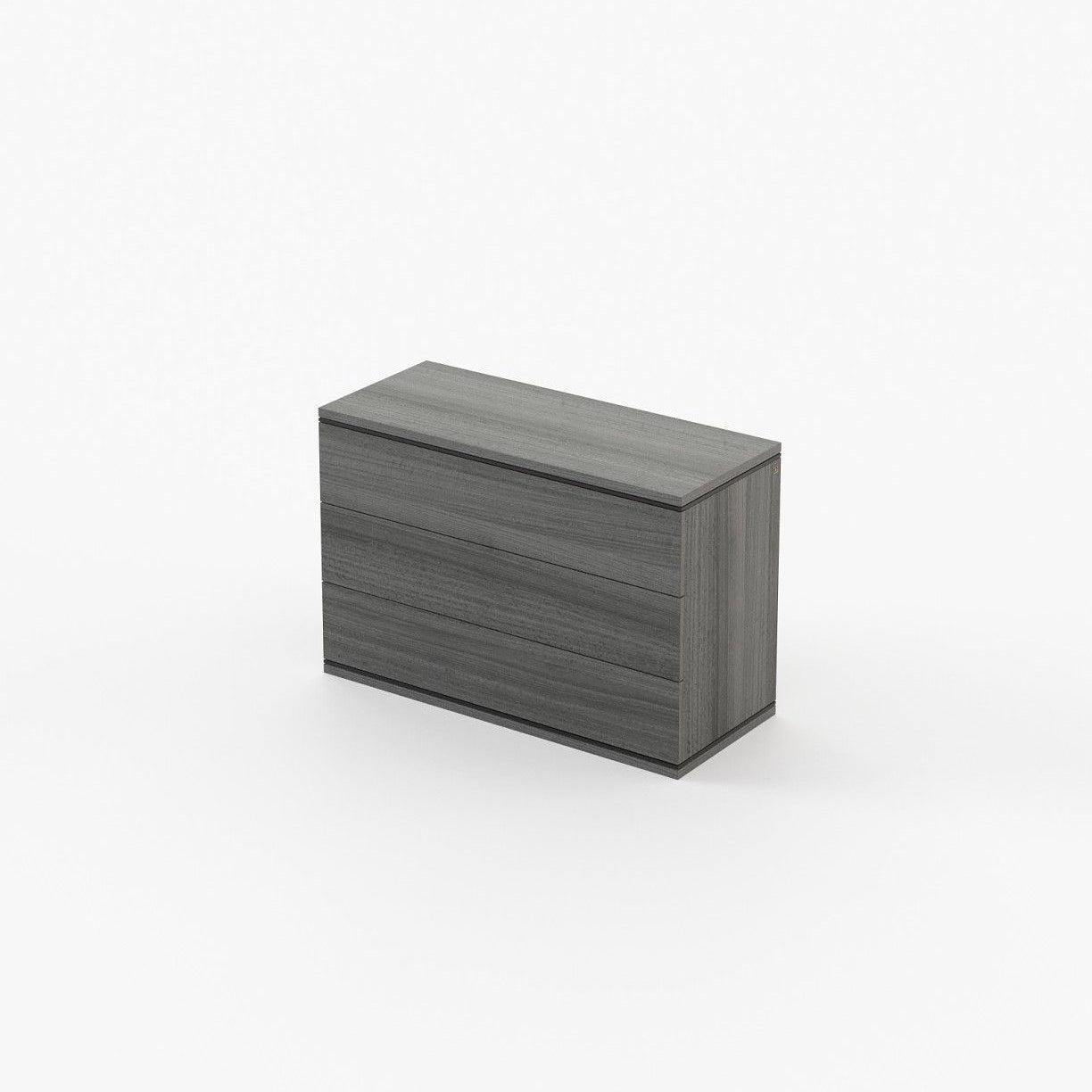 Laskasas DUANE Set of 3 Chest of Drawers Grey Eucalyptus Veneer Matte - Araco Interiors