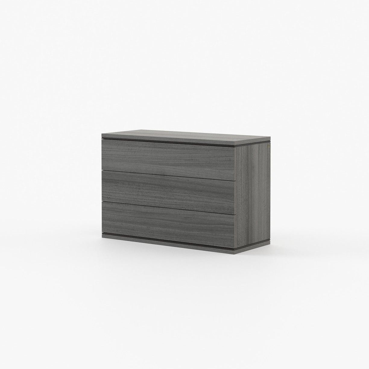 Laskasas DUANE Set of 3 Chest of Drawers Grey Eucalyptus Veneer Matte - Araco Interiors