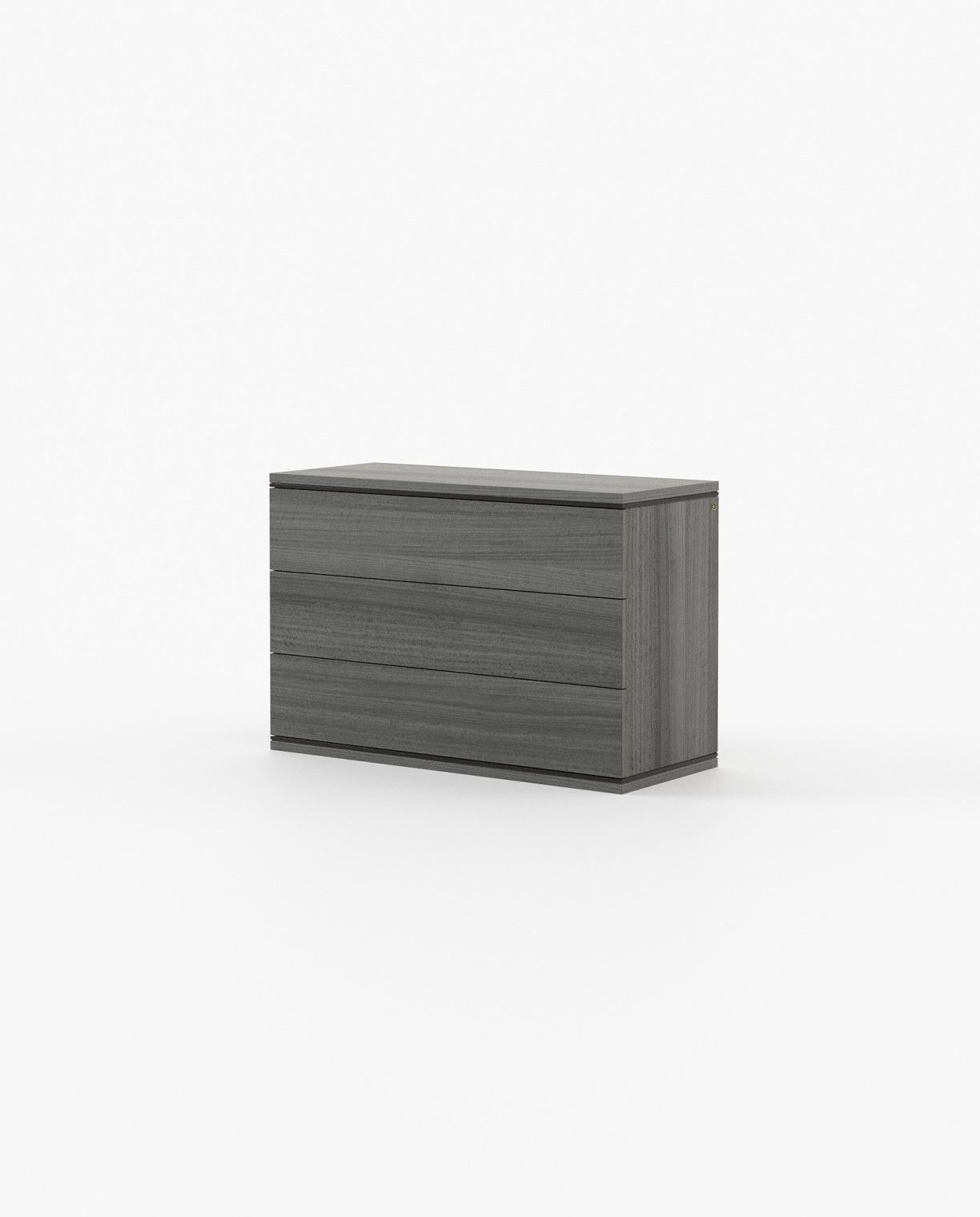 Laskasas DUANE Set of 3 Chest of Drawers Grey Eucalyptus Veneer Matte - Araco Interiors