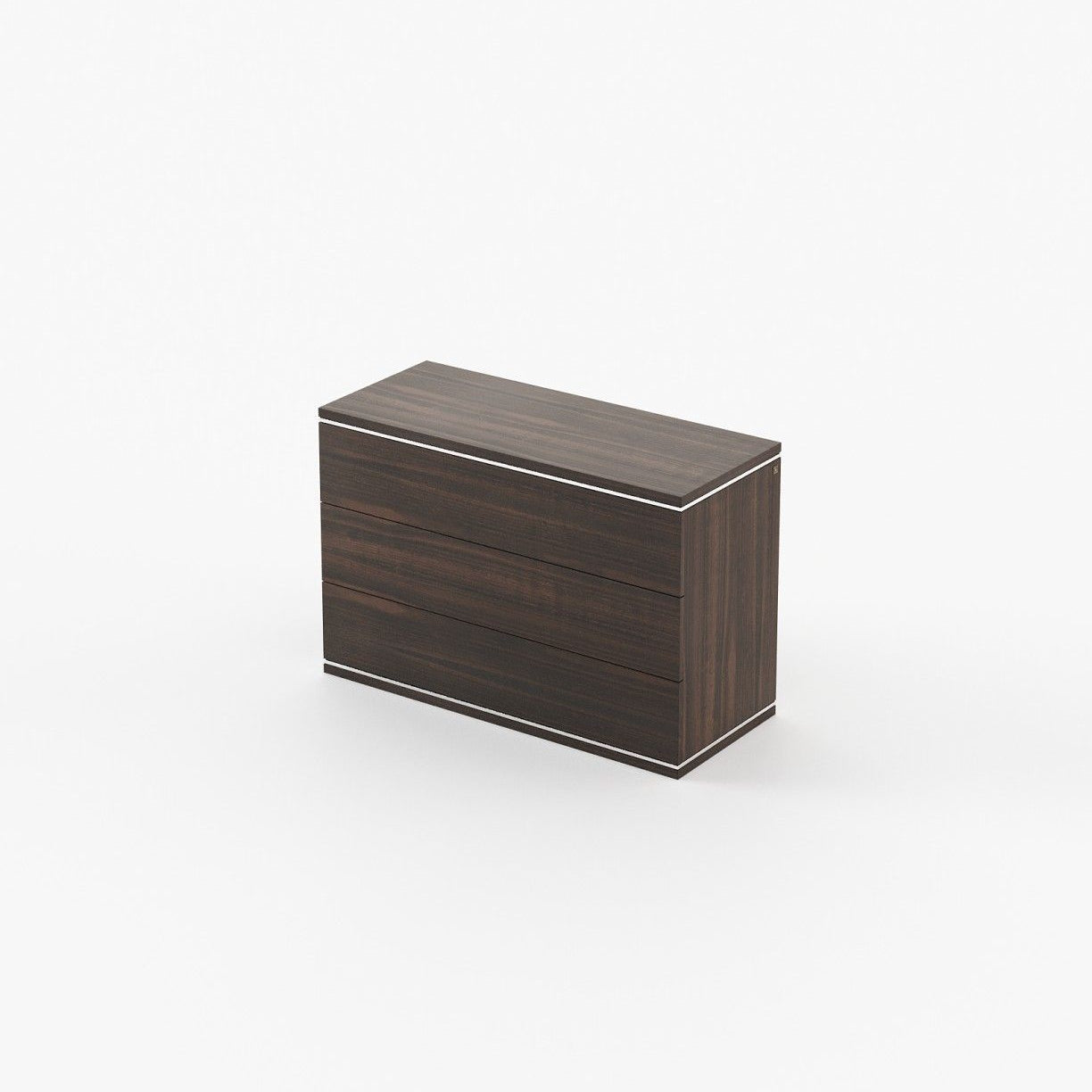 Laskasas DUANE Set of 3 Chest of Drawers Smoked Eucalyptus Veneer Matte - Araco Interiors