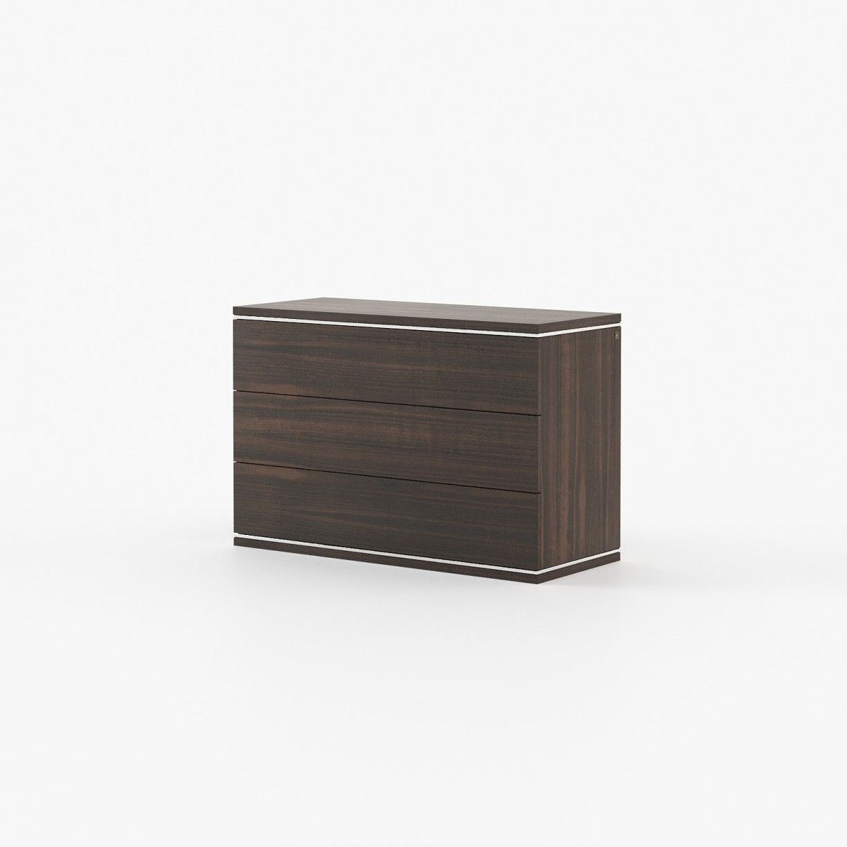 Laskasas DUANE Set of 3 Chest of Drawers Smoked Eucalyptus Veneer Matte - Araco Interiors